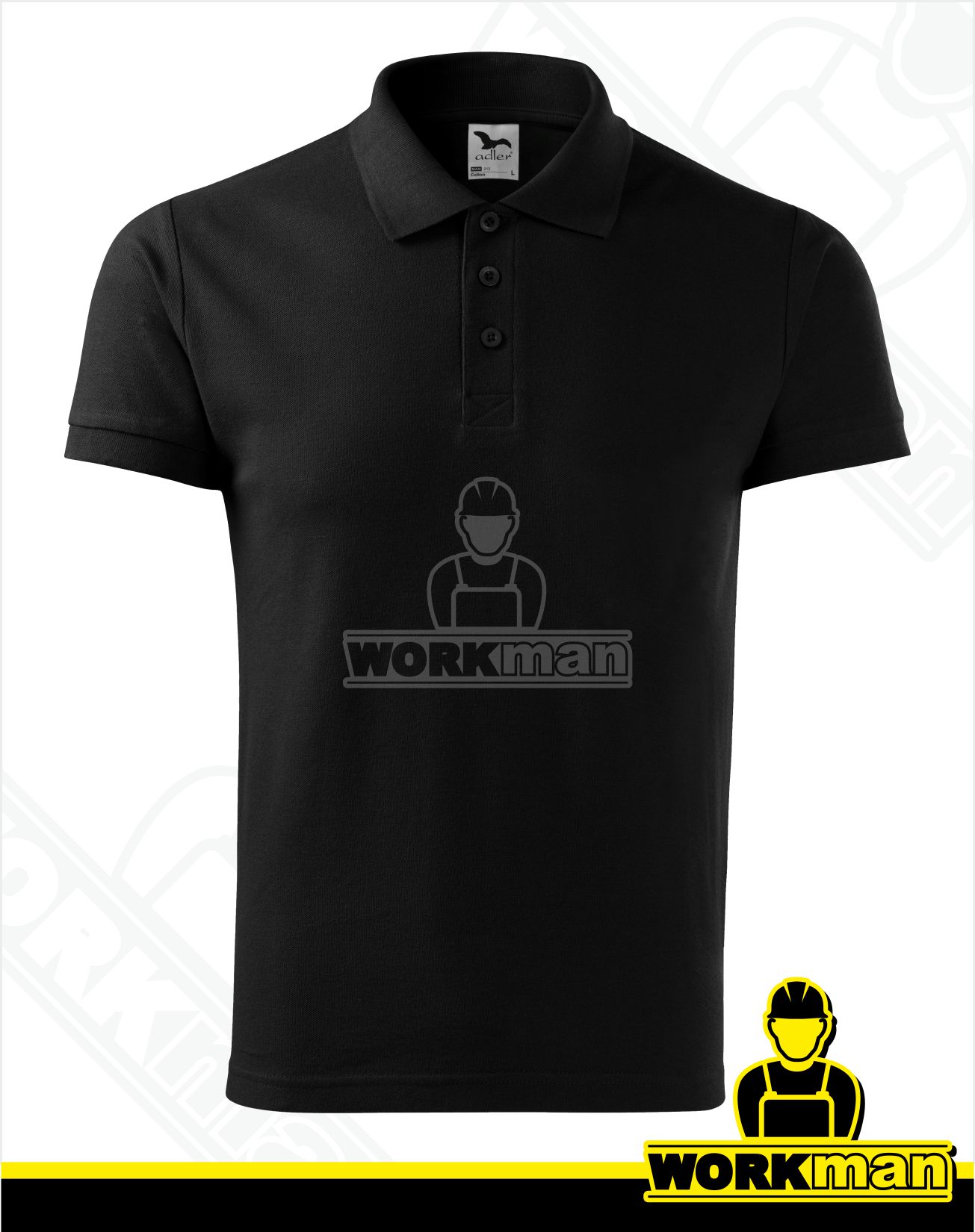 Pánska polokošeľa COTTON Malfini čierna