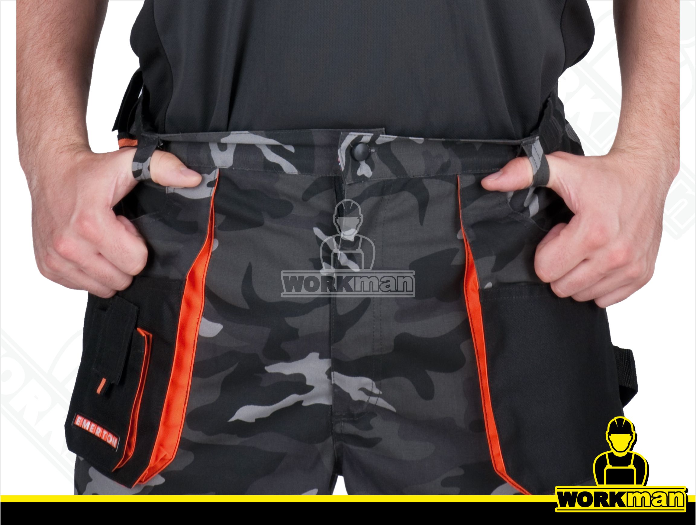 Montérkové nohavice EMERTON CAMOUFLAGE do pása Červa