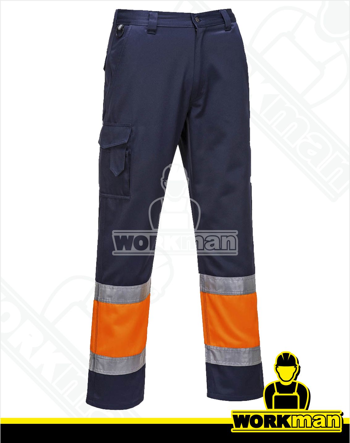 Reflexné montérkové nohavice TWO TONE COMBAT E049 do pása Portwest