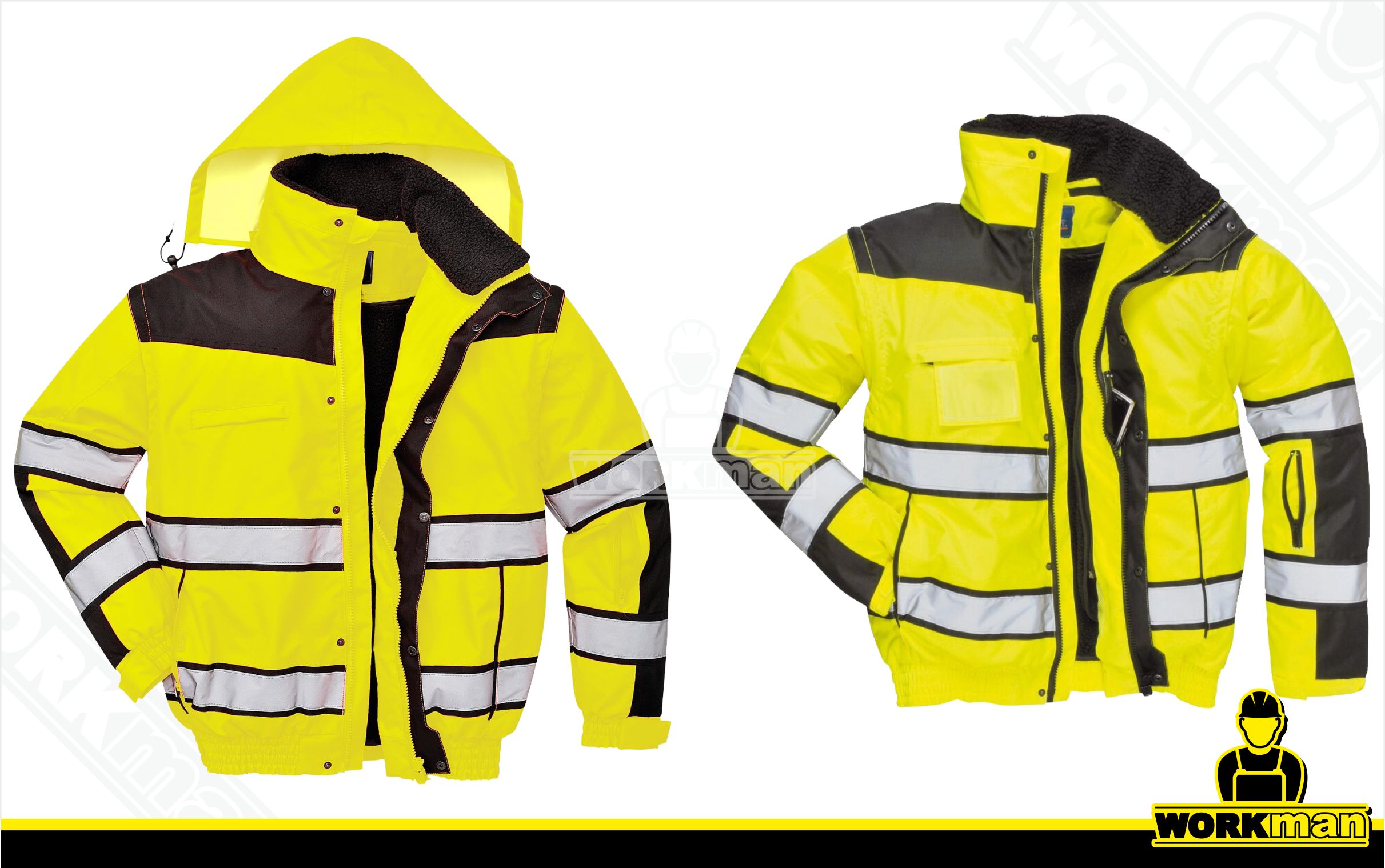 Zateplená reflexná bunda Hi-Vis CLASSIC BOMBER C466 3v1 Portwest