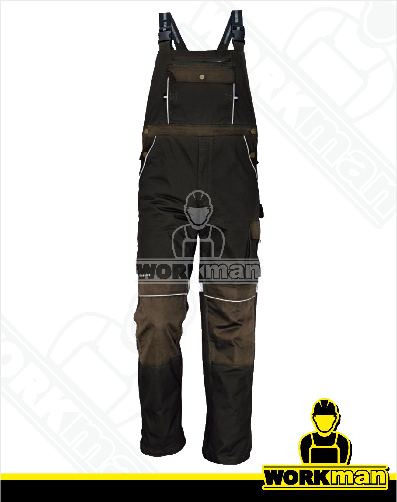 Montérkové nohavice STANMORE s náprsenkou Červa