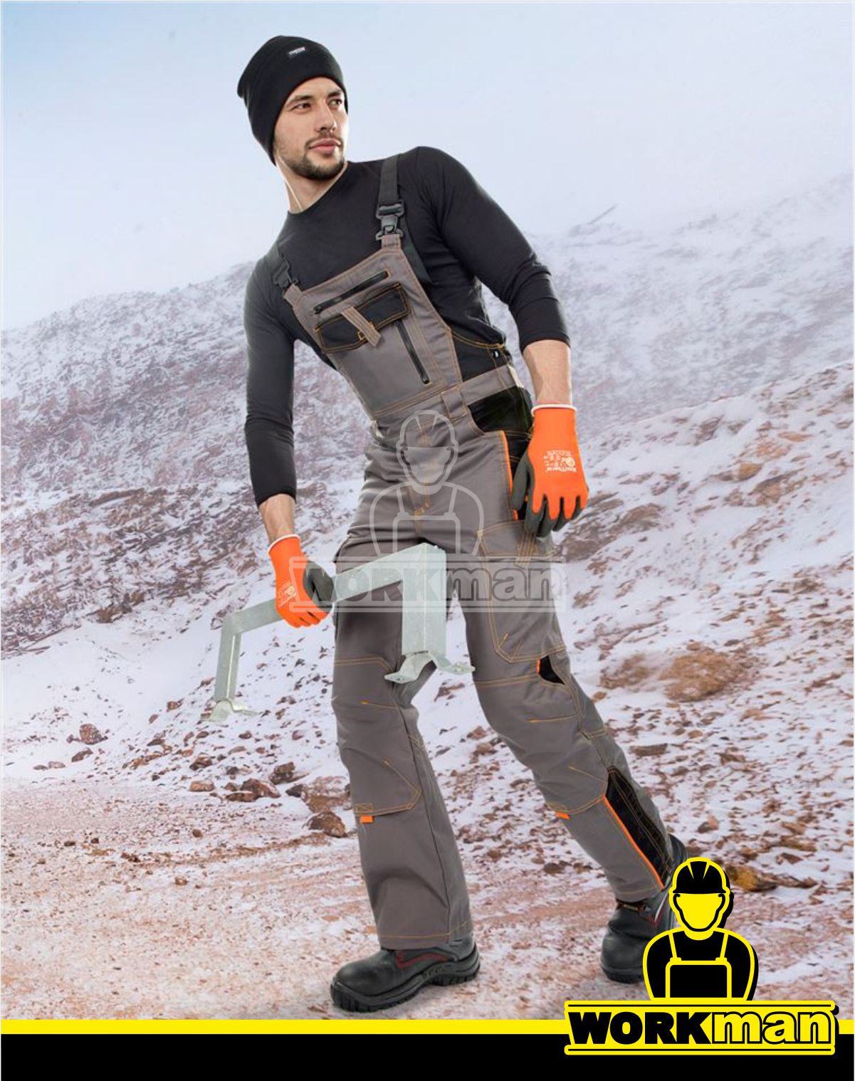 Zateplené montérkové nohavice VISION 09 s náprsenkou Ardon