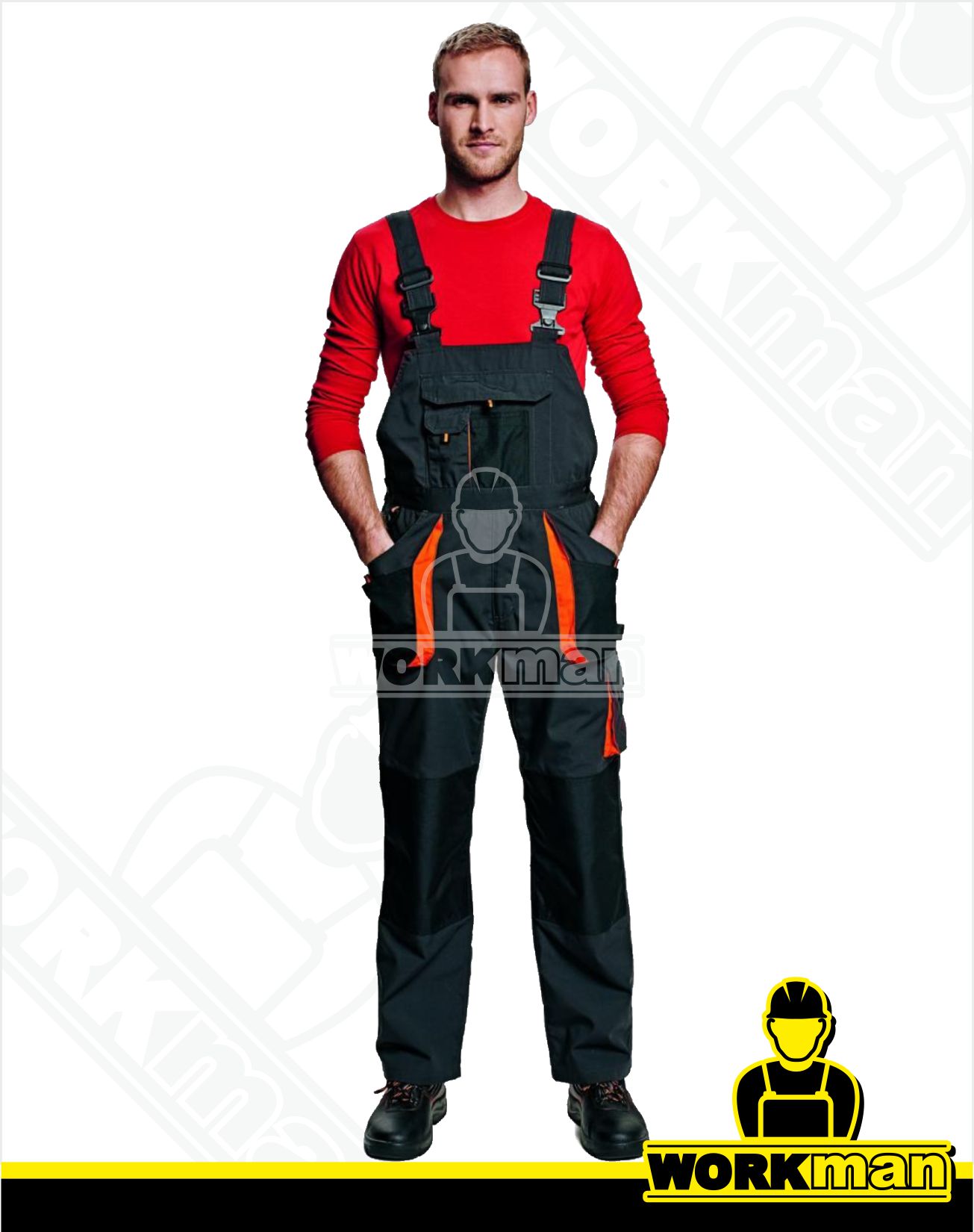 Zateplené montérkové nohavice EMERTON FLANNEL WINTER s náprsenkou Červa