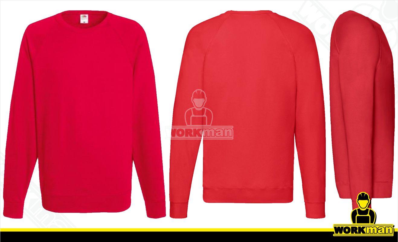 Pánska mikina LIGHTWEIGHT RAGLAN SWEAT Fruit of the Loom