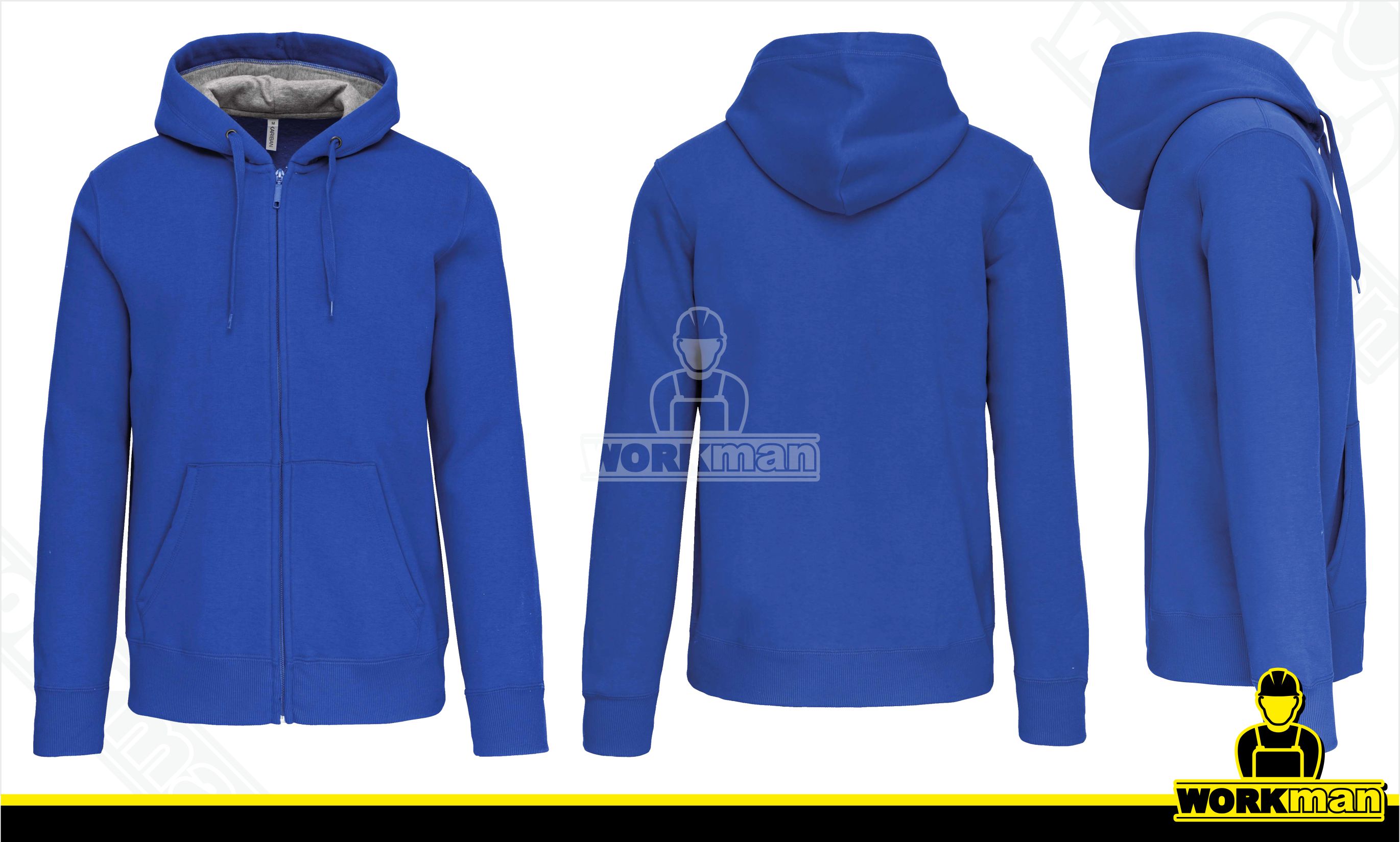 Pánská mikina s kapucňou a zipsom Kariban