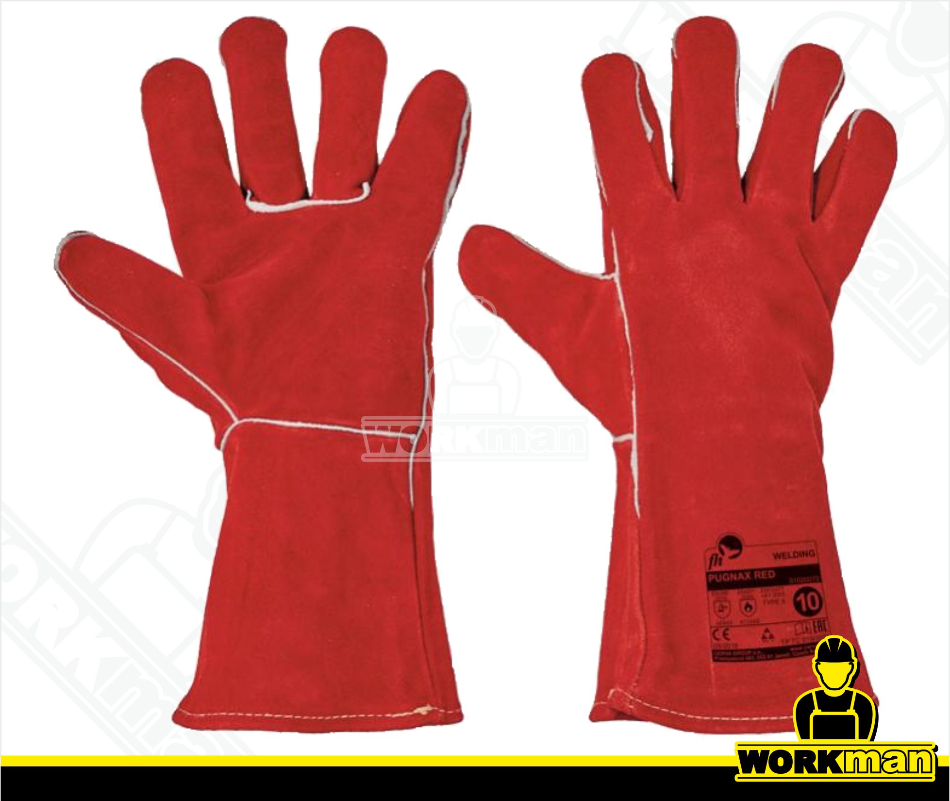 Zváračské pracovné rukavice PUGNAX RED Freehand