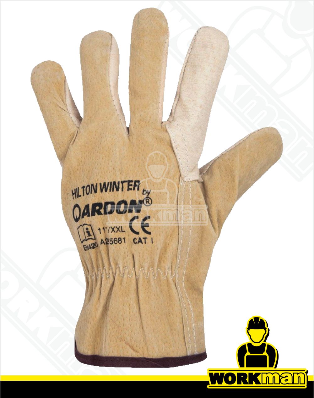 Zateplené kožené rukavice HILTON WINTER Ardon