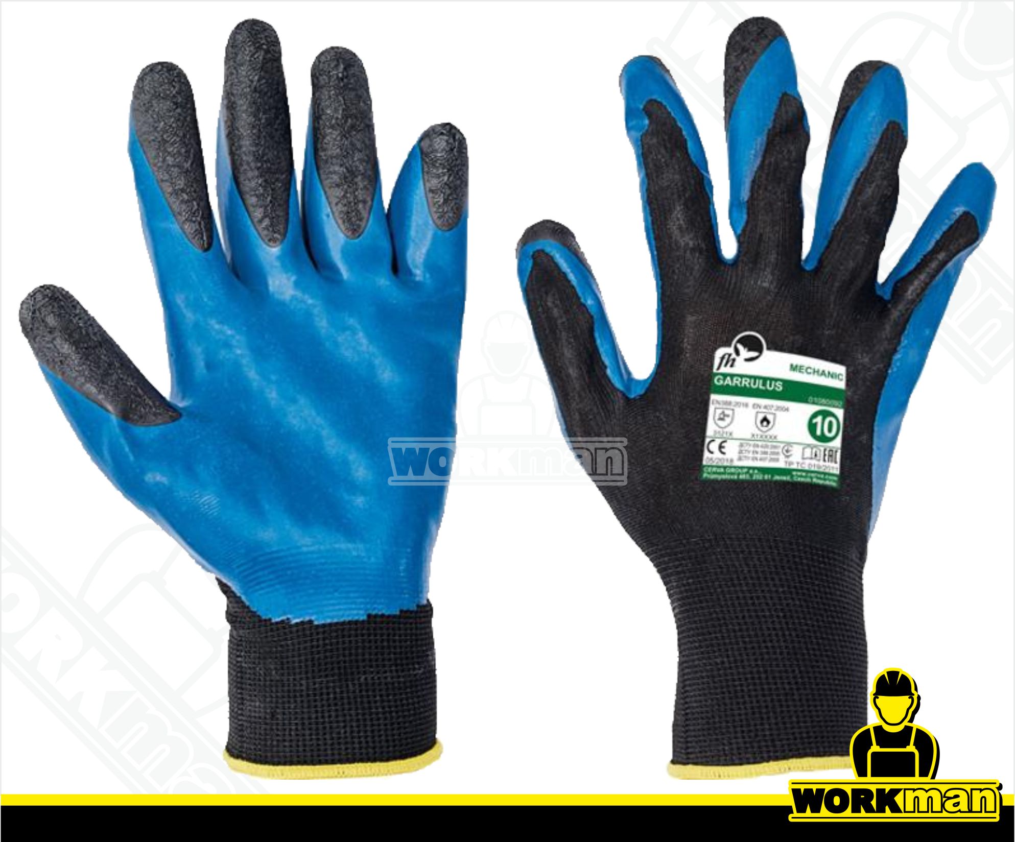 Povrstvené pracovné rukavice GARRULUS Červa