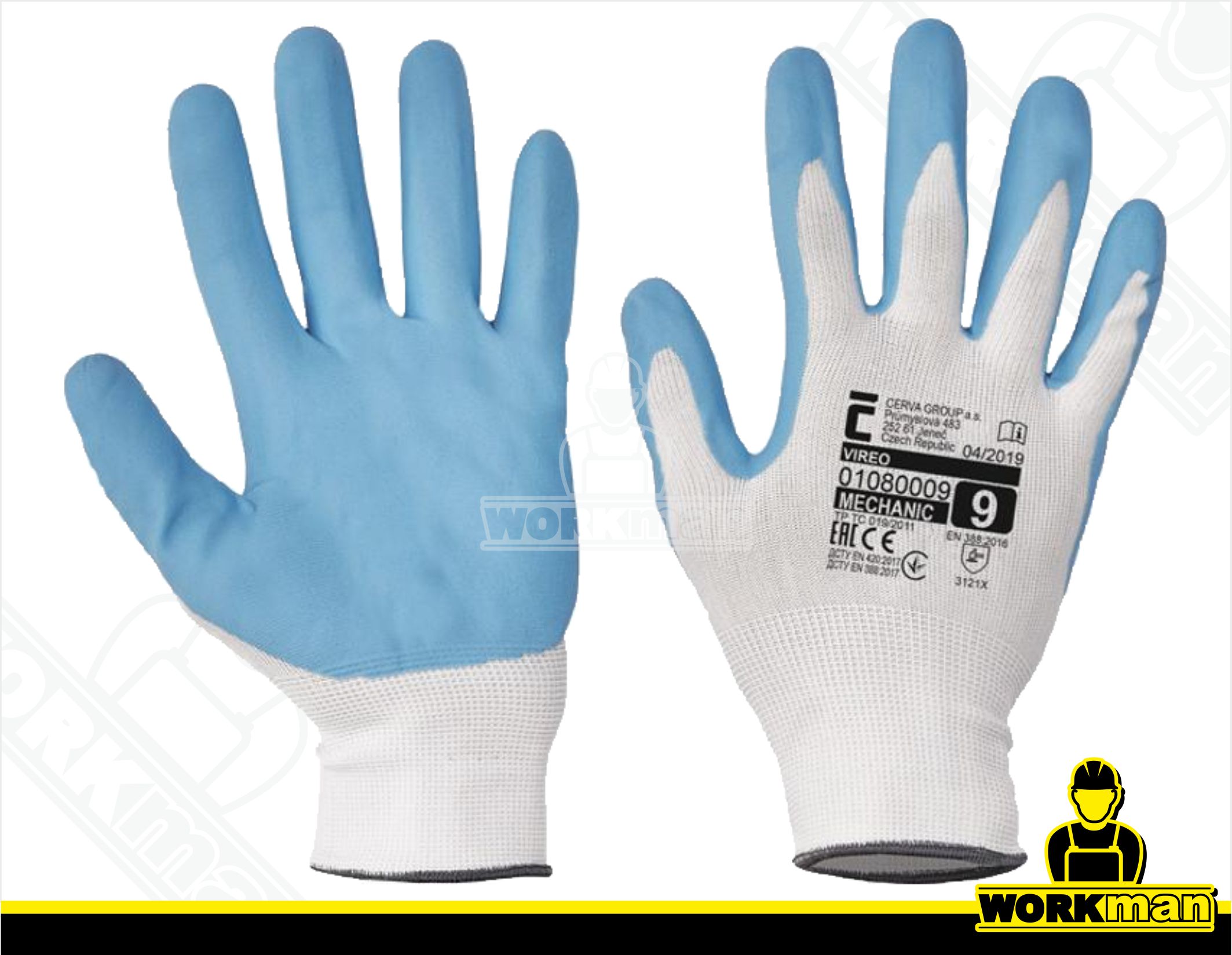 Povrstvené pracovné rukavice VIREO Červa