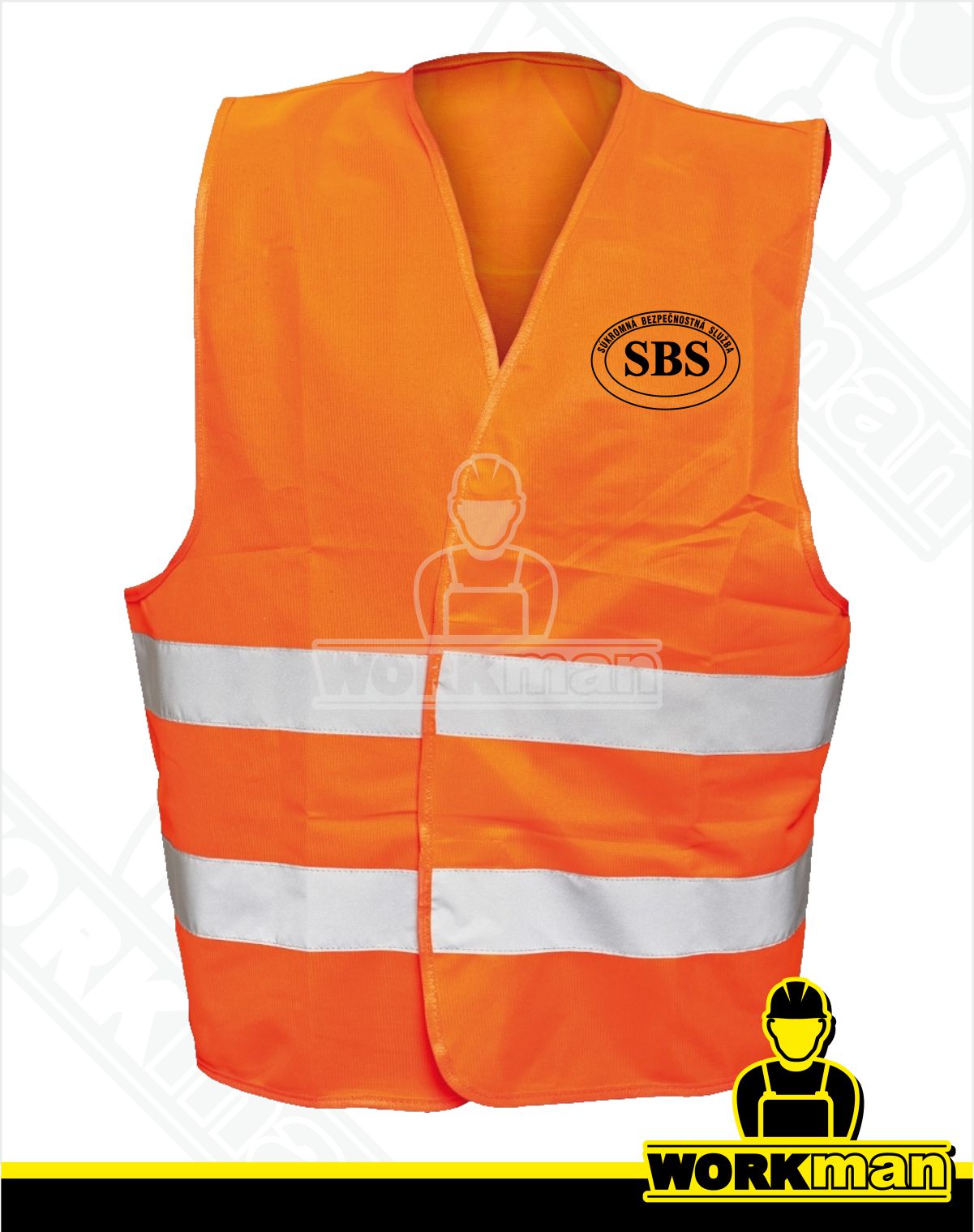 Reflexná vesta UNI SBS-SECURITY Červa
