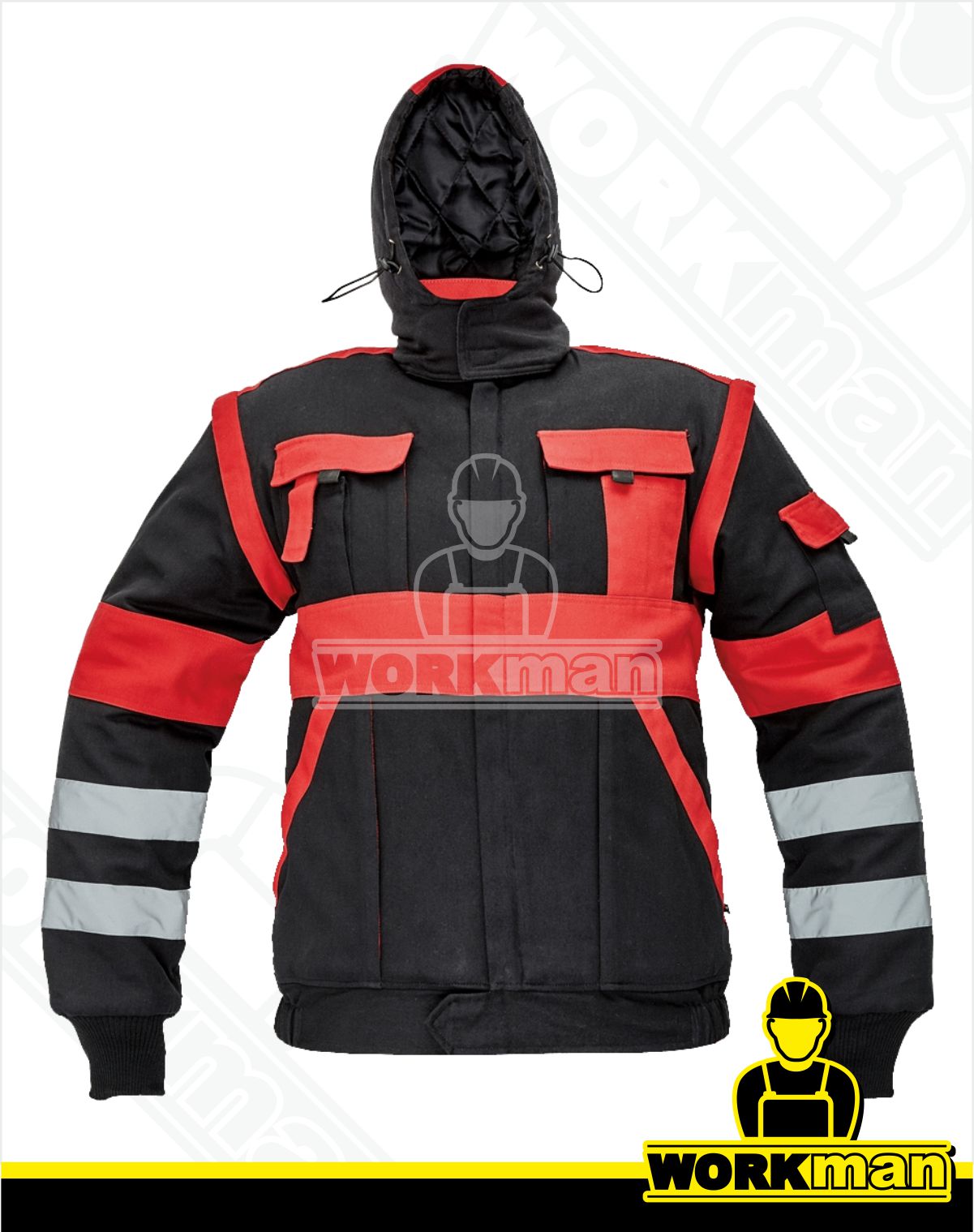 Zateplená montérková bunda MAX WINTER REFLEX Červa