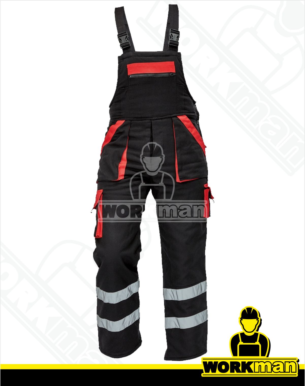 Zateplené montérkové nohavice MAX WINTER REFLEX s náprsenkou Červa