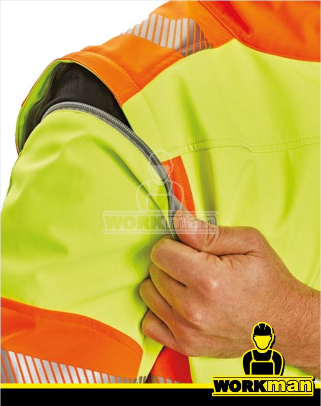 Reflexná softshellová bunda LATTON 2v1 Červa