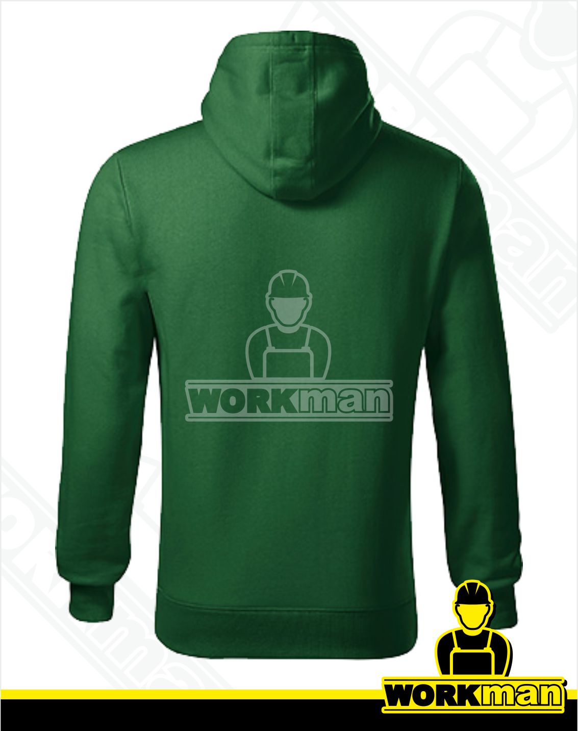 Pánska mikina s kapucňou CAPE Malfini fľaškovozelená