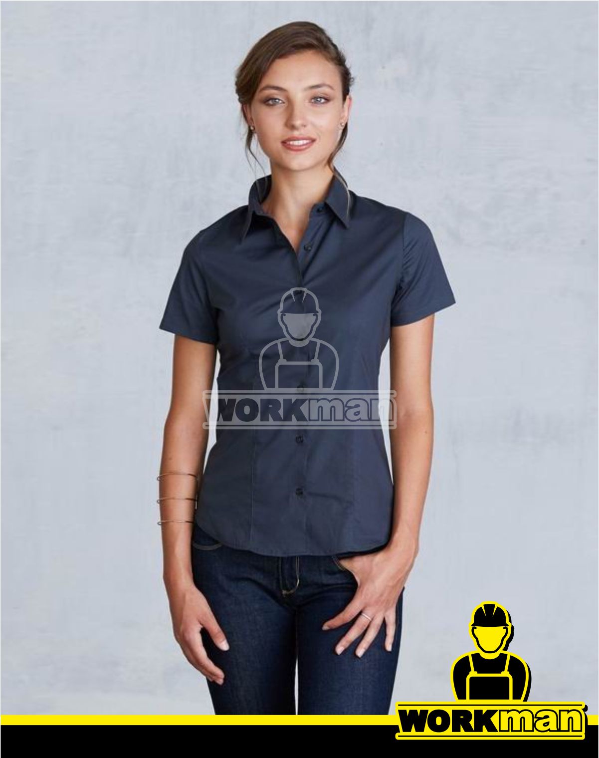 Dámska strečová košeľa s krátkym rukávom K532 Kariban