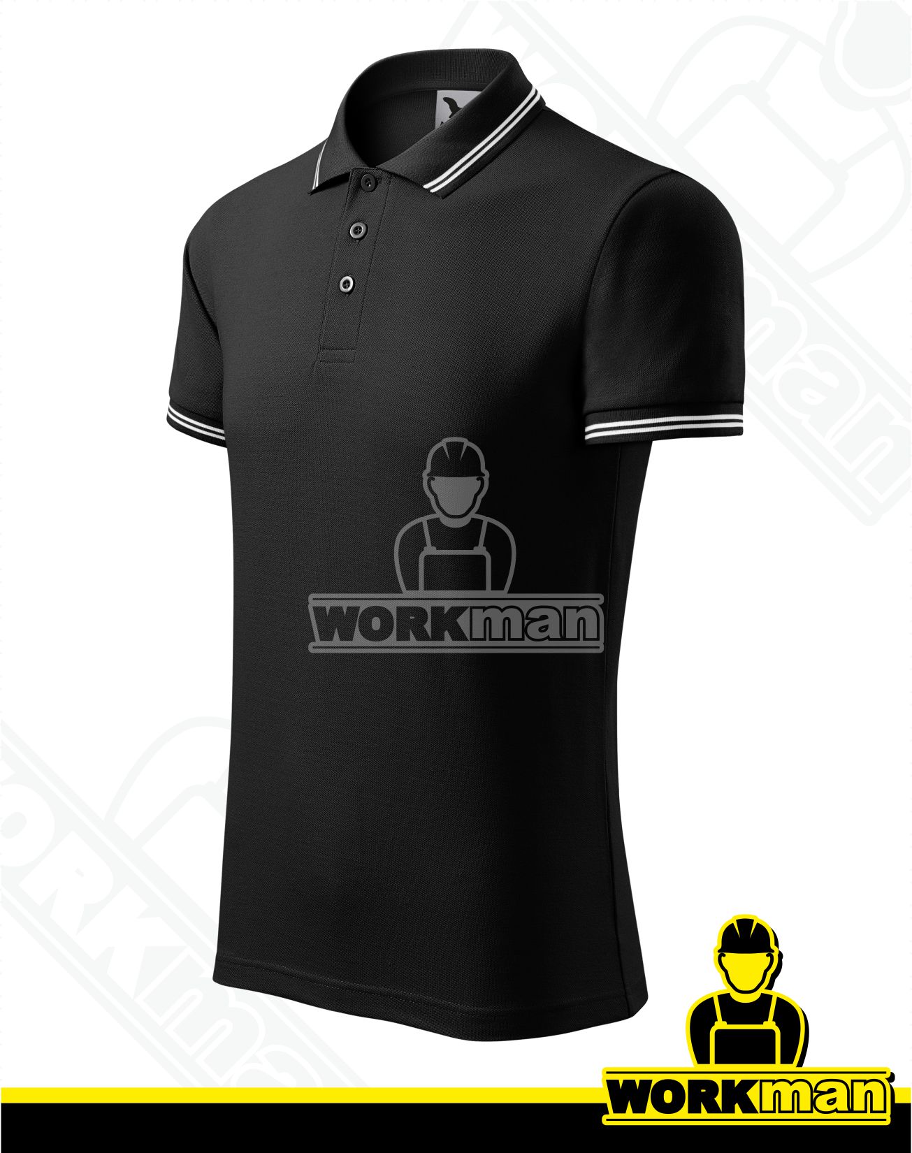 Pánska polokošeľa URBAN Malfini čierna