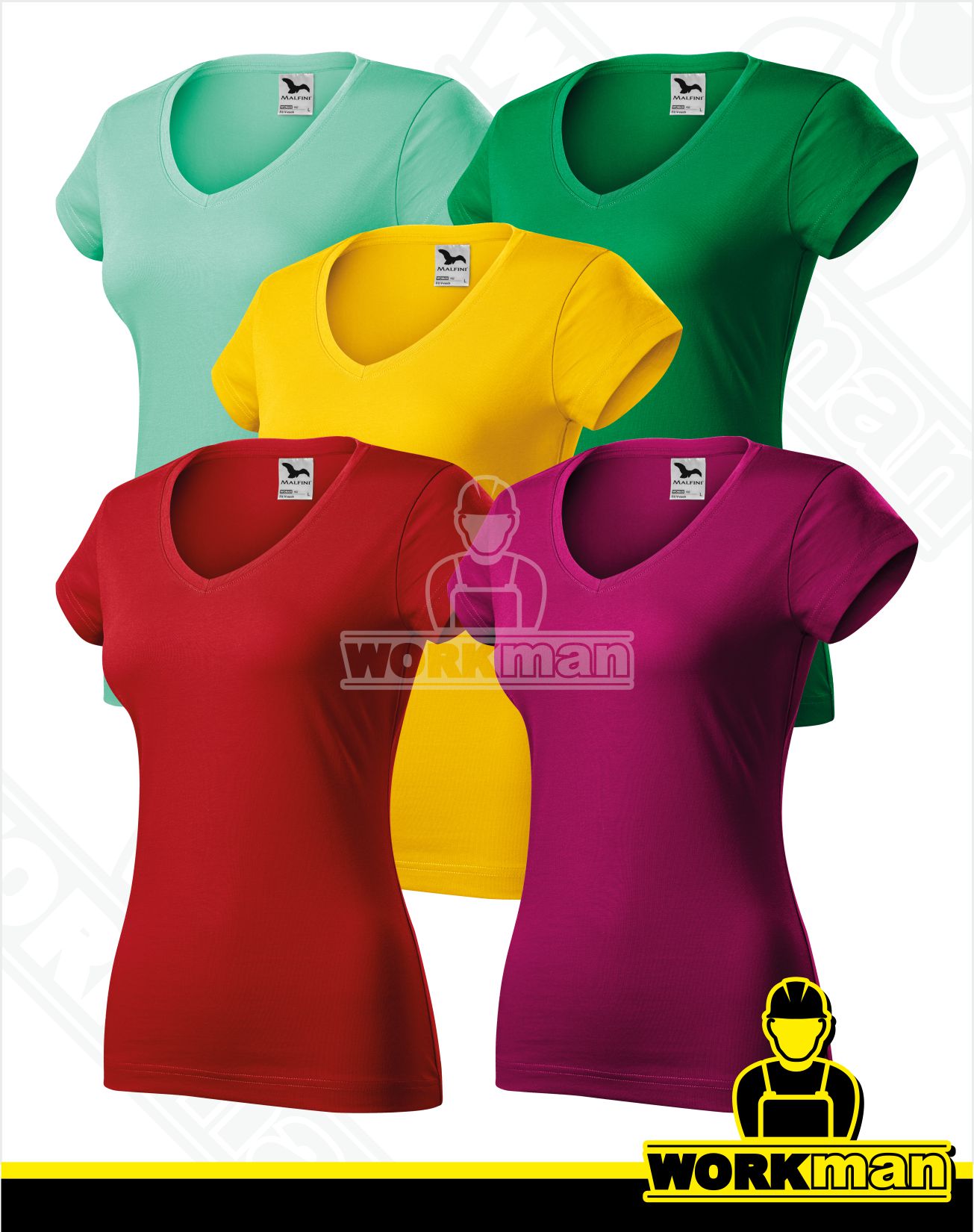 Dámske tričko FIT V-NECK Malfini