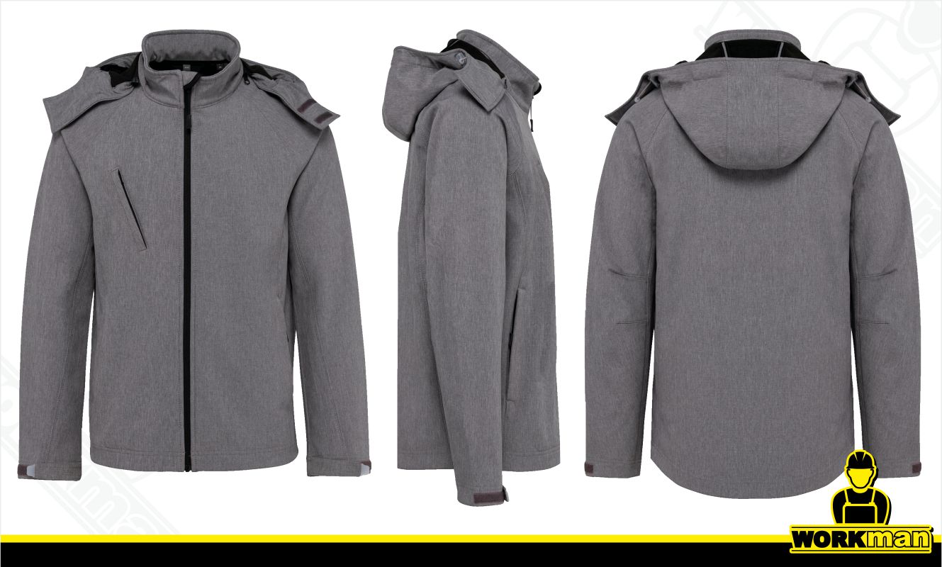 Pánska softshellová bunda s kapucňou K413 Kariban