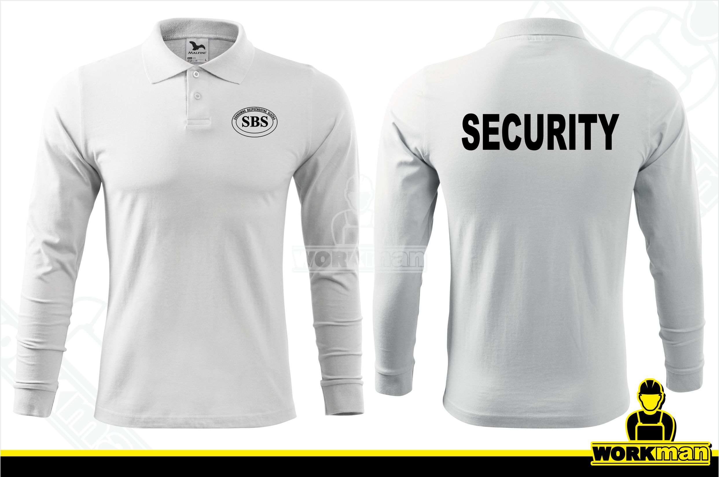 Polokošeľa s dlhým rukávom SBS-SECURITY 180g