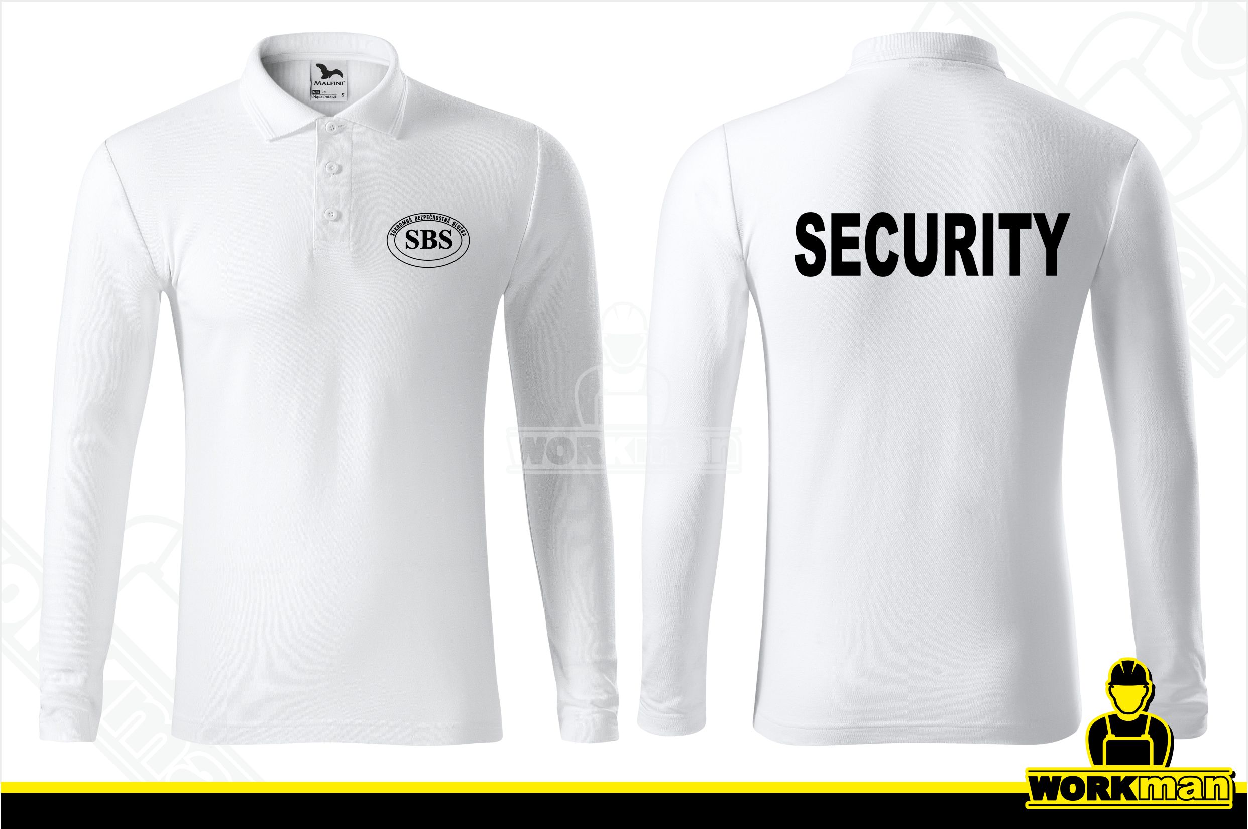 Polokošeľa s dlhým rukávom SBS-SECURITY 200g