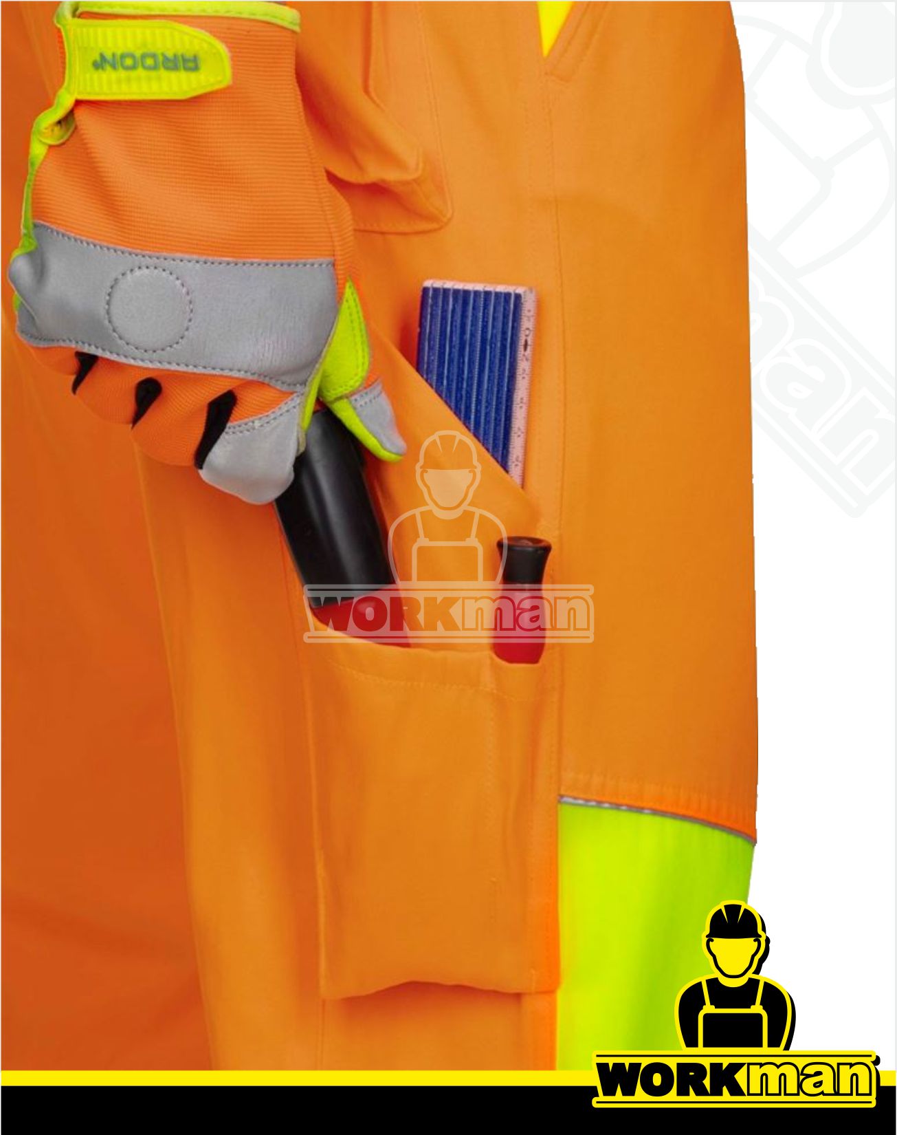 Predĺžené reflexné nohavice SIGNAL s náprsenkou Ardon