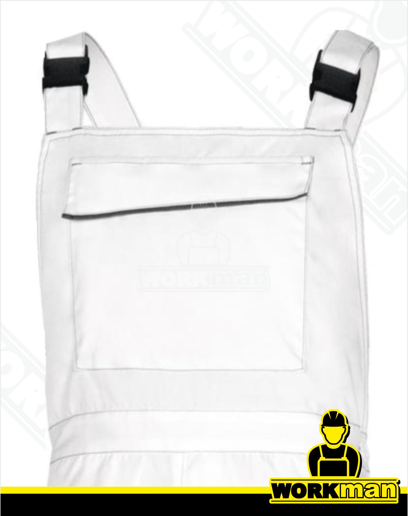 Montérkové nohavice M6SAL PANOSTYLE s náprsenkou Deltaplus biela