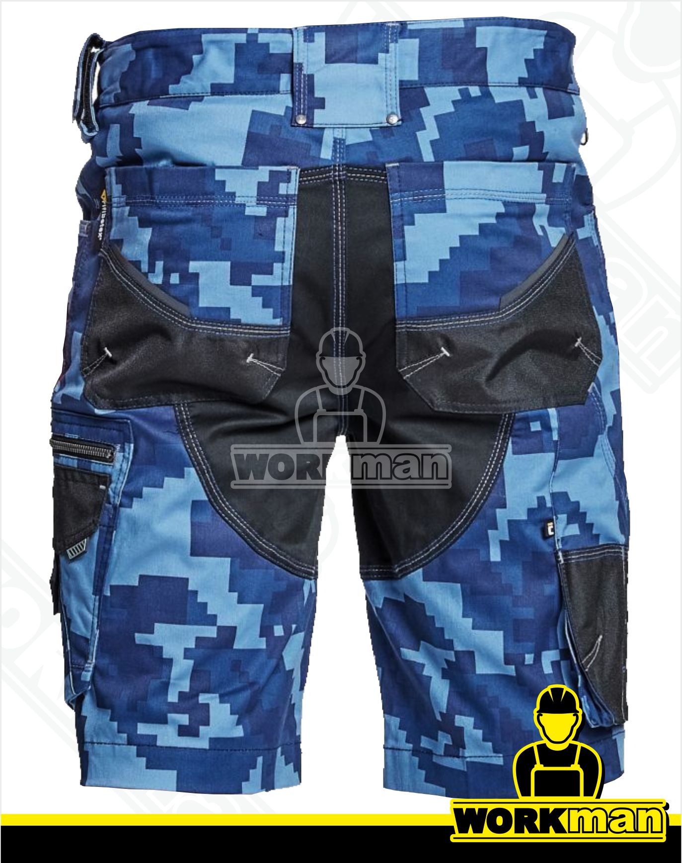 Strečové montérkové šortky NEURUM CAMOUFLAGE Červa