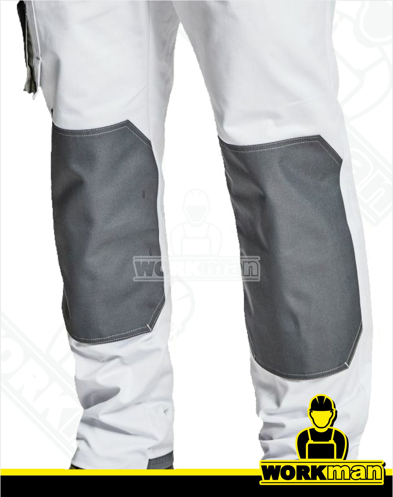 Montérkové nohavice CREMORNE s náprsenkou Červa biela