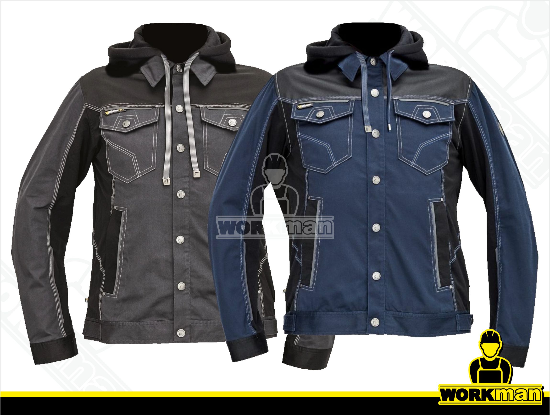 Strečová montérková bunda NEURUM CLASSIC s kapucňou Červa