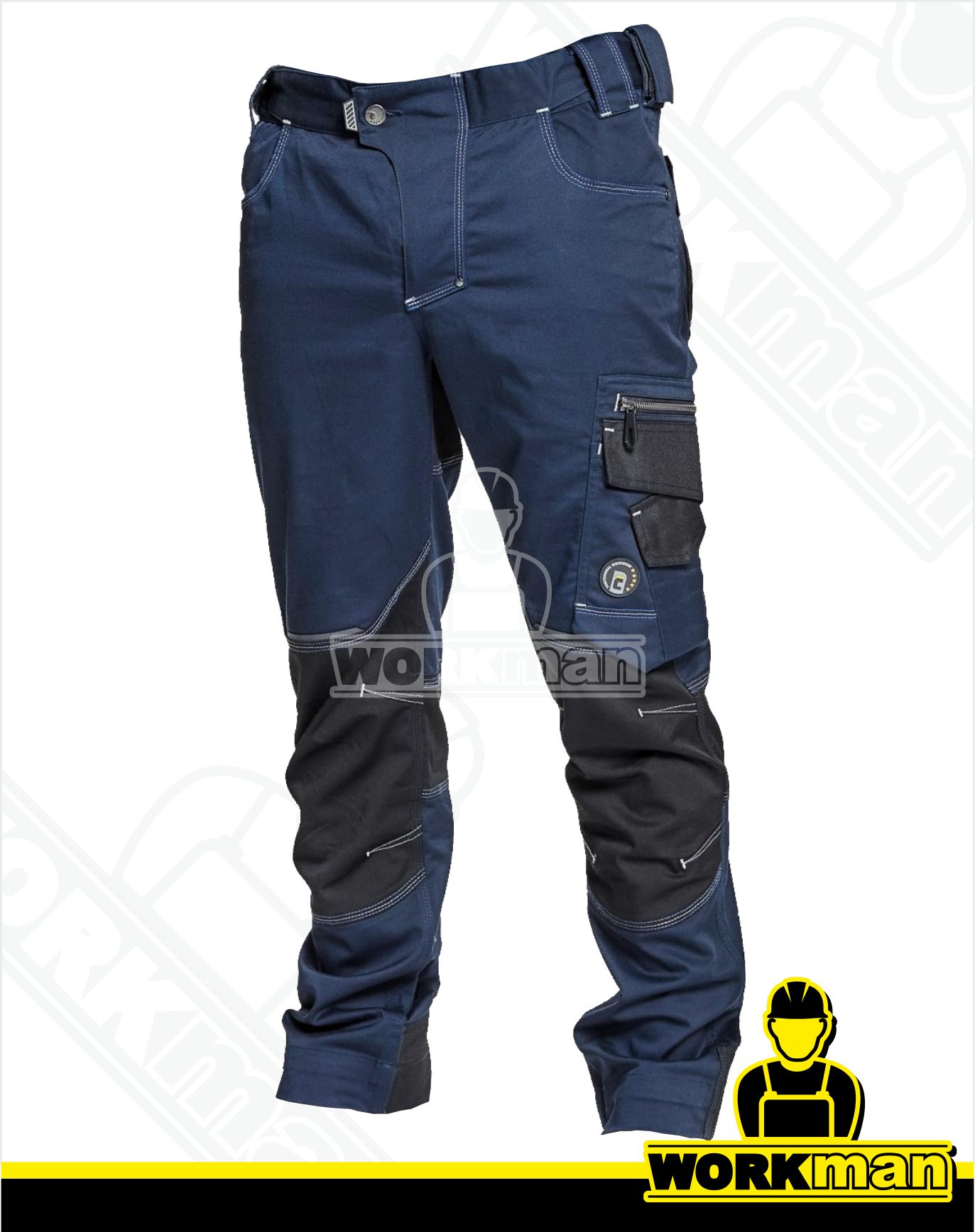 Strečové montérkové nohavice NEURUM CLASSIC do pása Červa