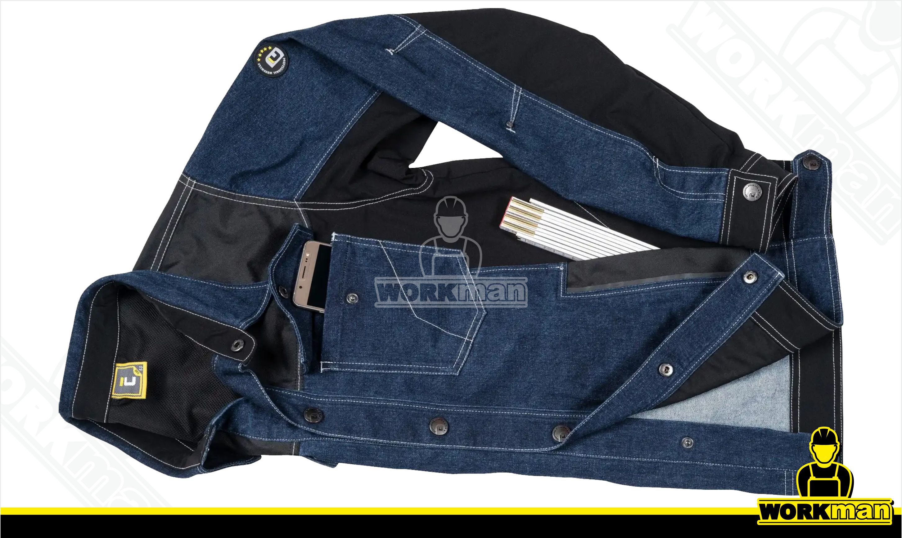 Strečová riflová bunda NEURUM DENIM Červa