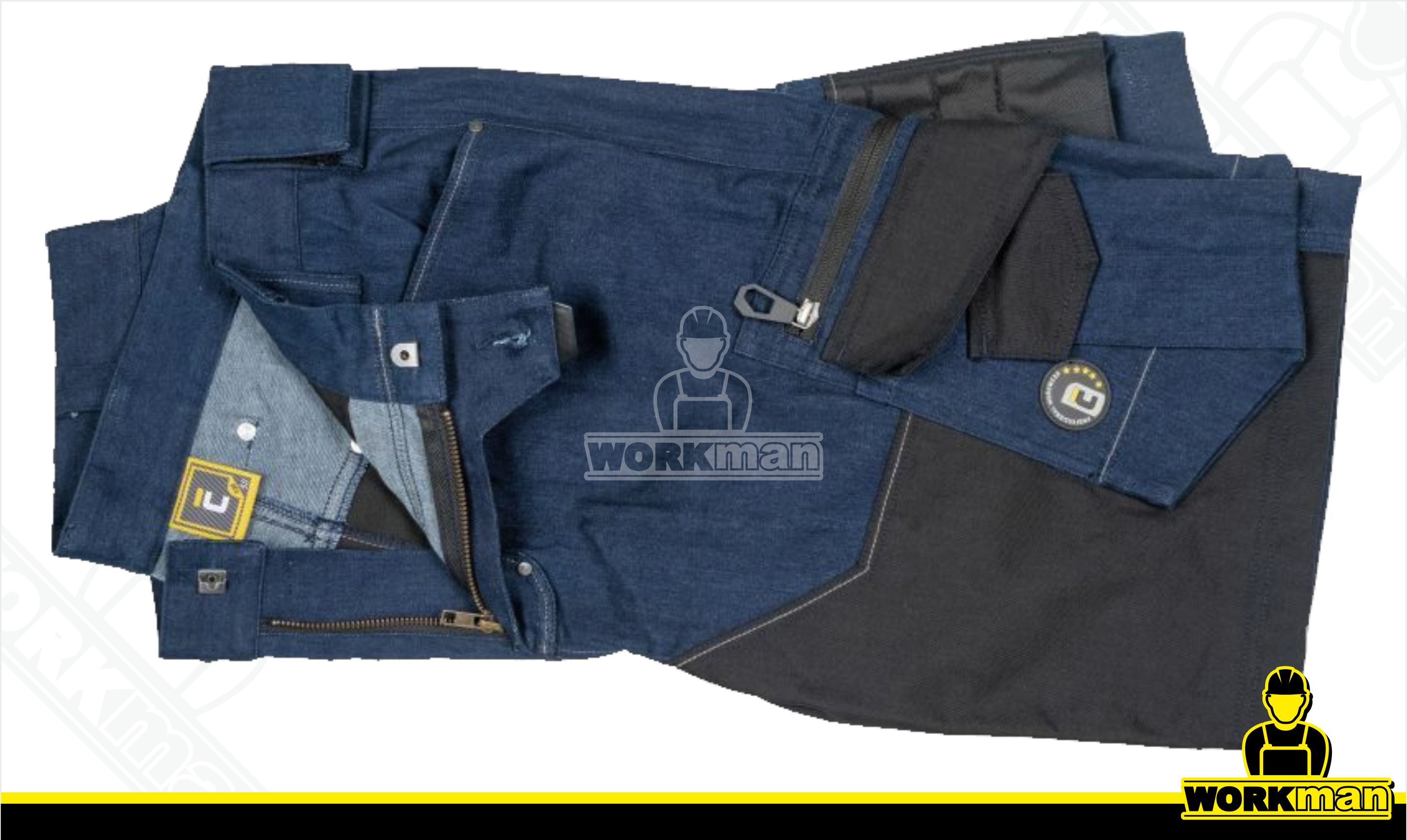 Strečové riflové kraťasy NEURUM DENIM Červa