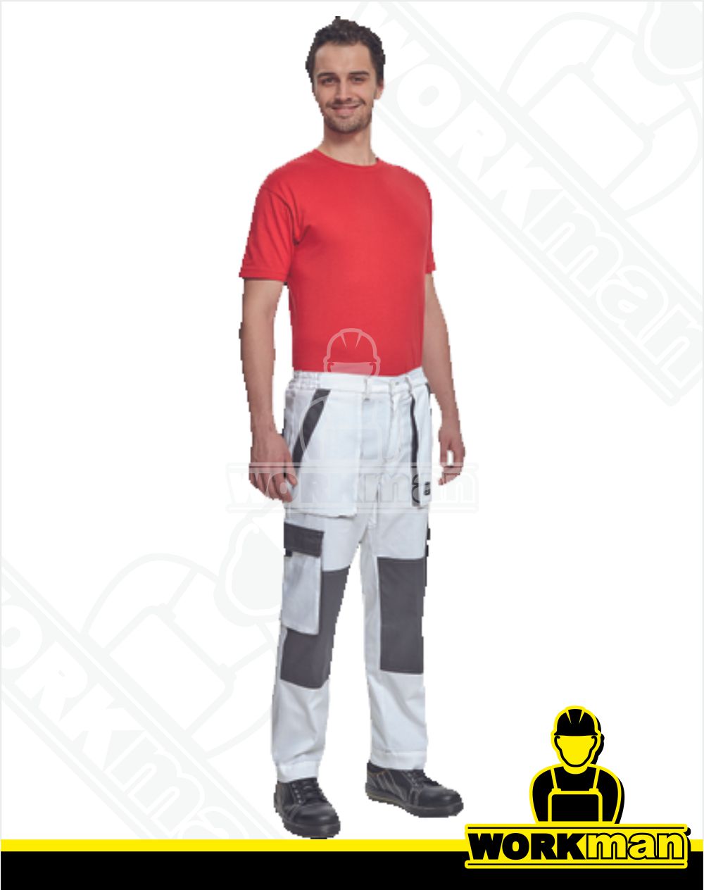 Montérkové nohavice MAX SUMMER do pása Červa biela