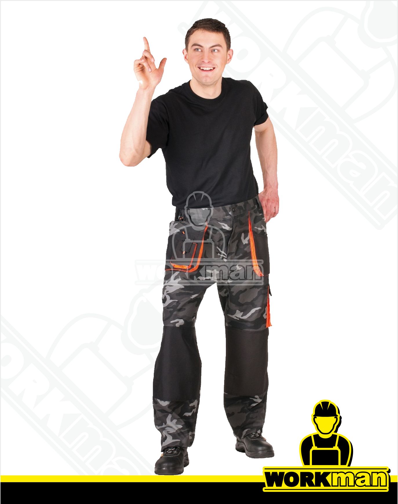 Montérkové nohavice EMERTON CAMOUFLAGE do pása Červa