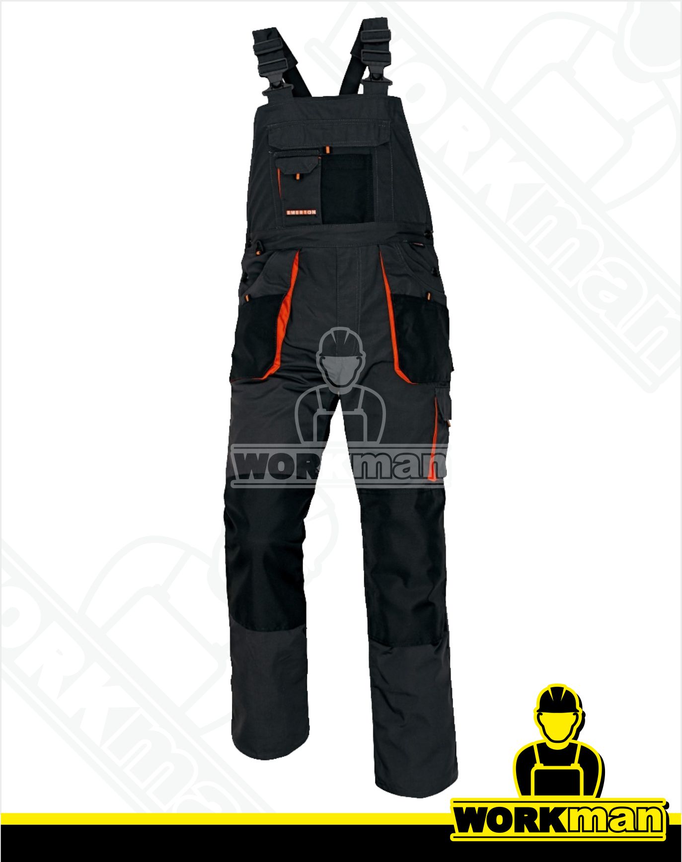 Montérkové nohavice EMERTON s náprsenkou Červa