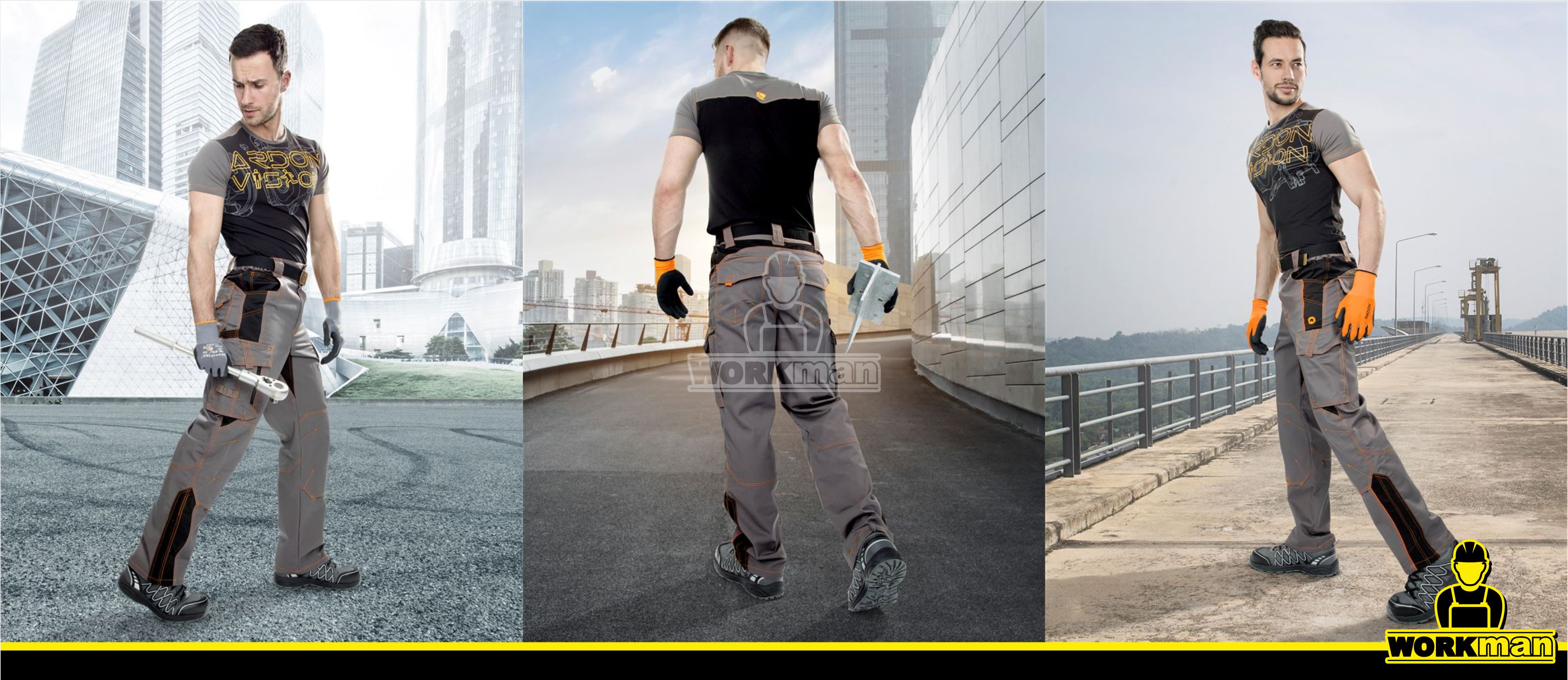 Predĺžené montérkové nohavice VISION 02 do pása Ardon