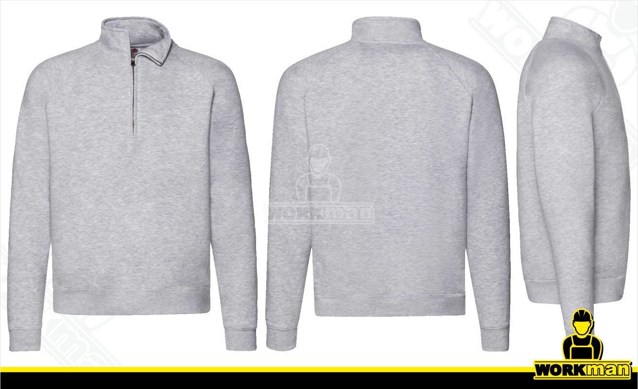 Pánska mikina PREMIUM ZIP NECK SWEAT Fruit of the Loom