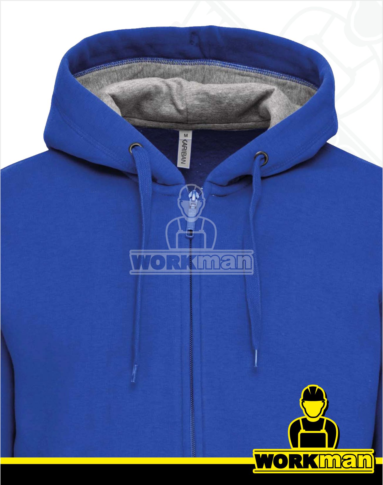 Pánská mikina s kapucňou a zipsom Kariban