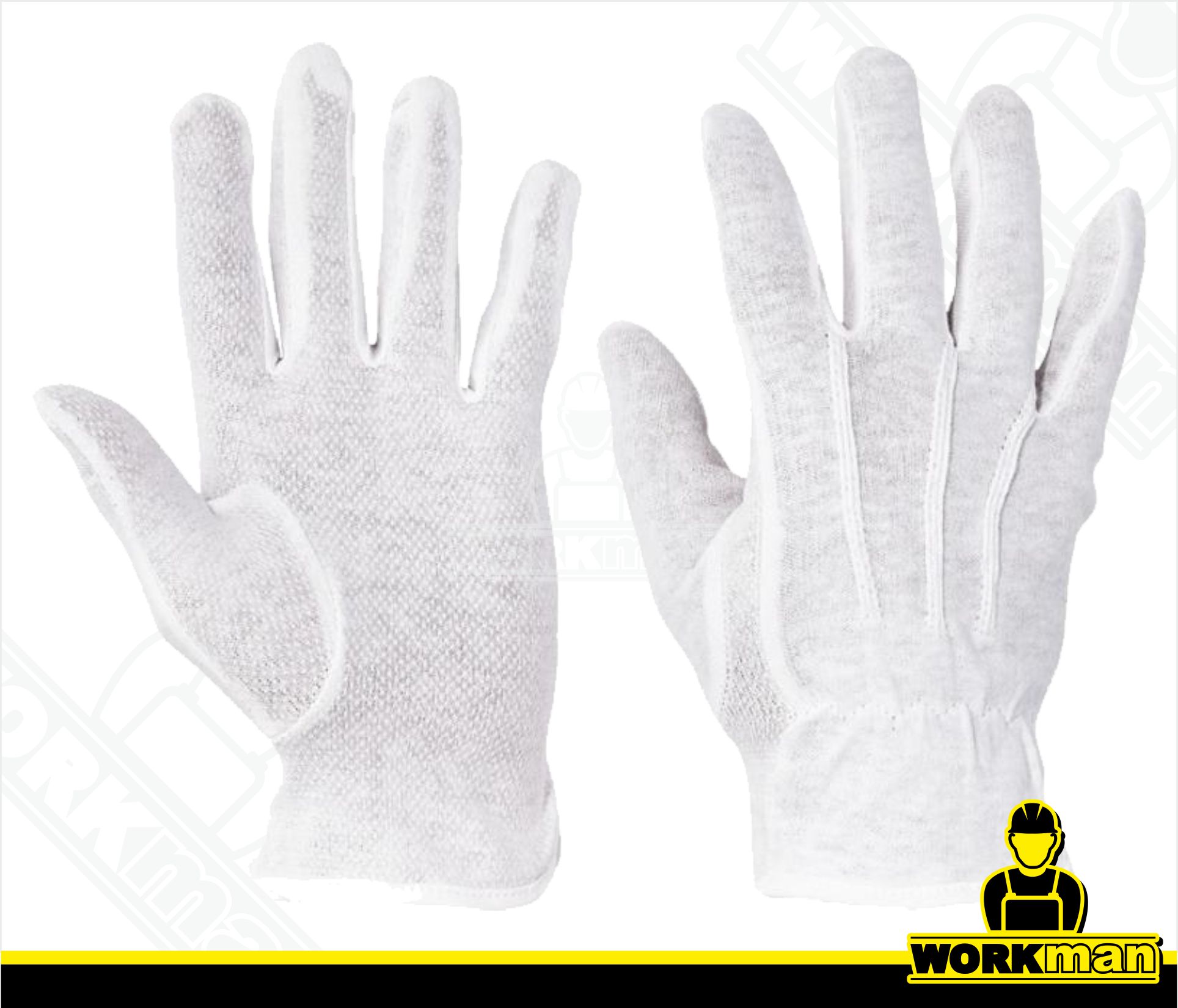 Povrstvené bavlnené rukavice BUSTARD Červa biele