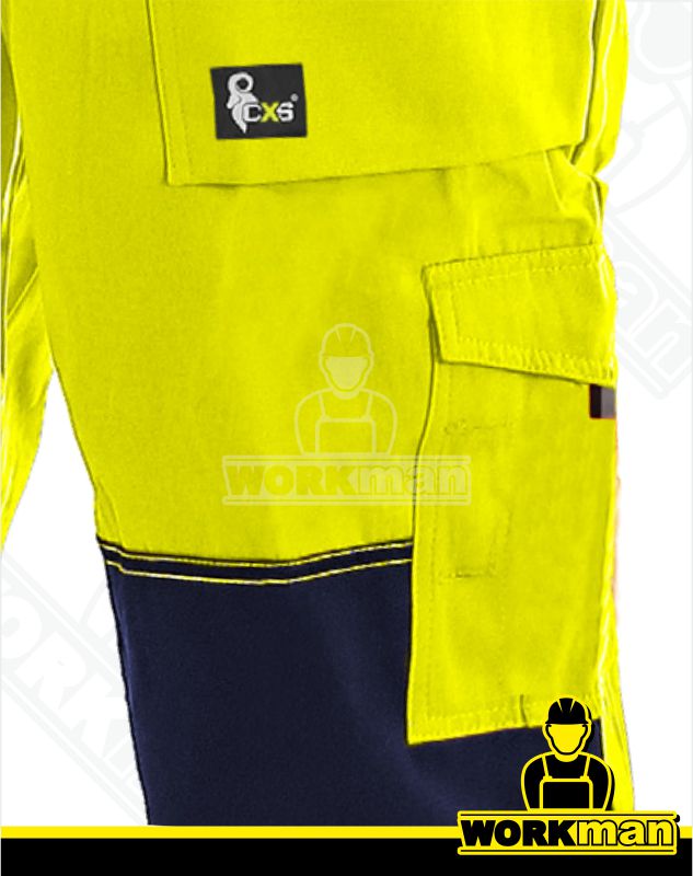 Reflexné montérkové nohavice NORWICH s náprsenkou Cxs