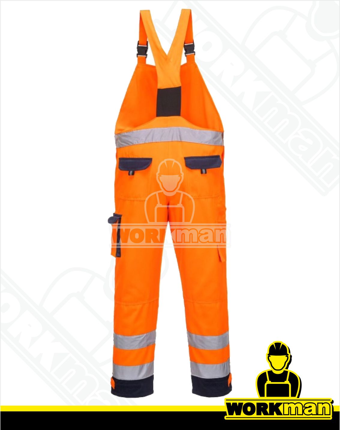 Reflexné nohavice Hi-Vis TEXO TX52 s náprsenkou Portwest