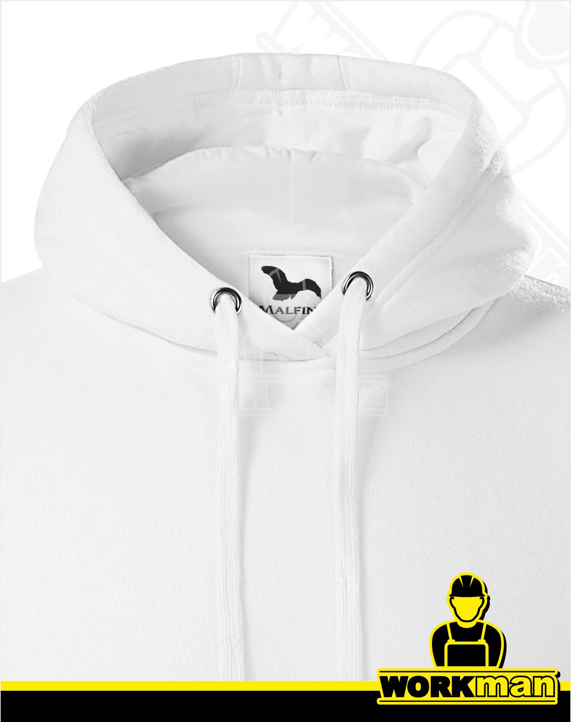 Pánska mikina s kapucňou CAPE Malfini biela