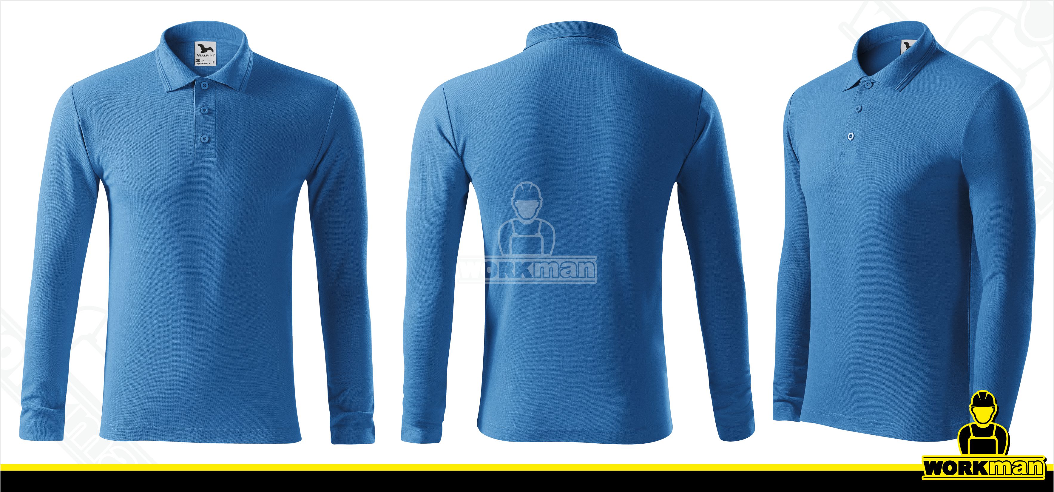 Pánska polokošeľa PIQUE POLO LS Malfini