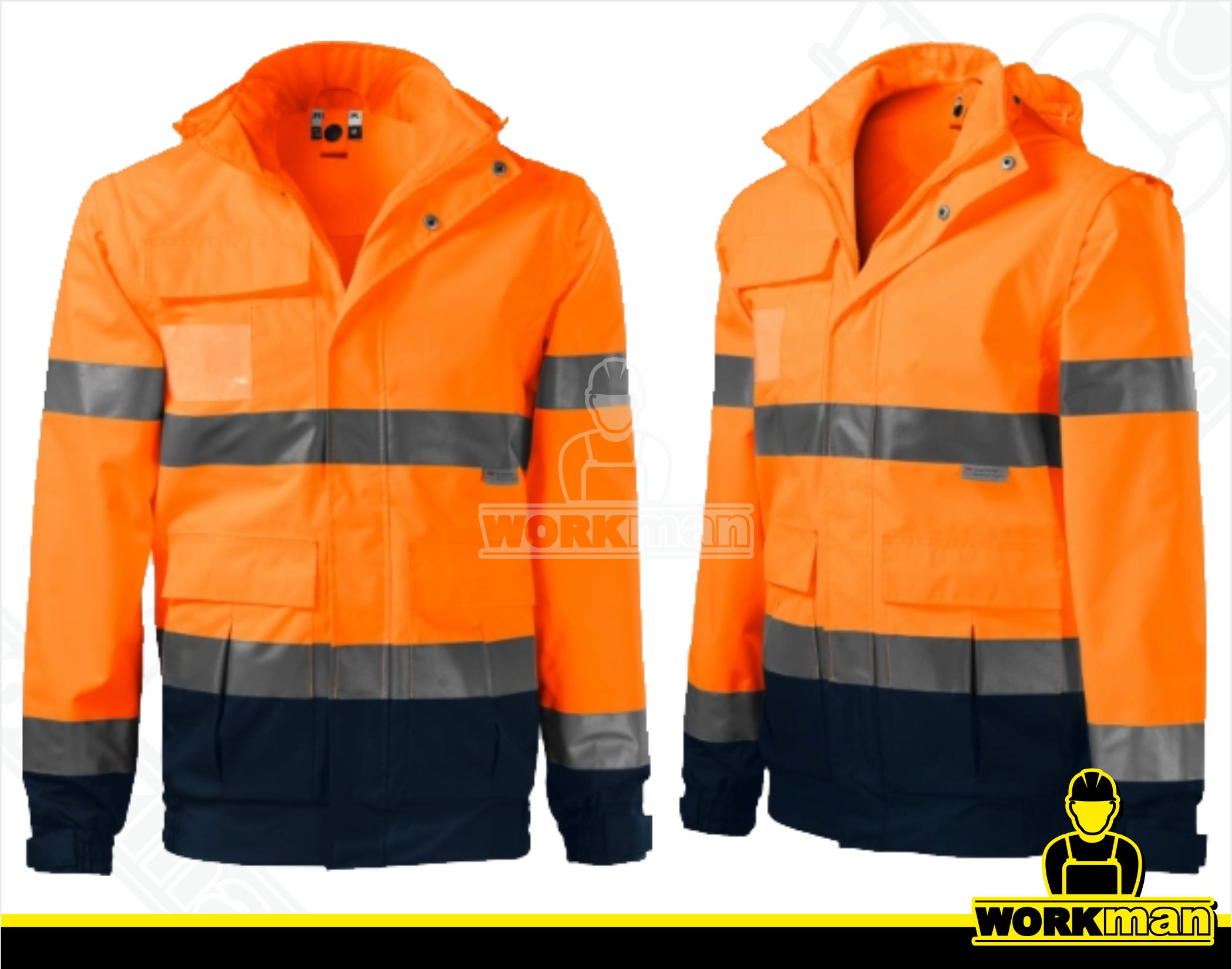 Reflexná bunda HV GUARD 4 IN 1 Rimeck oranžová