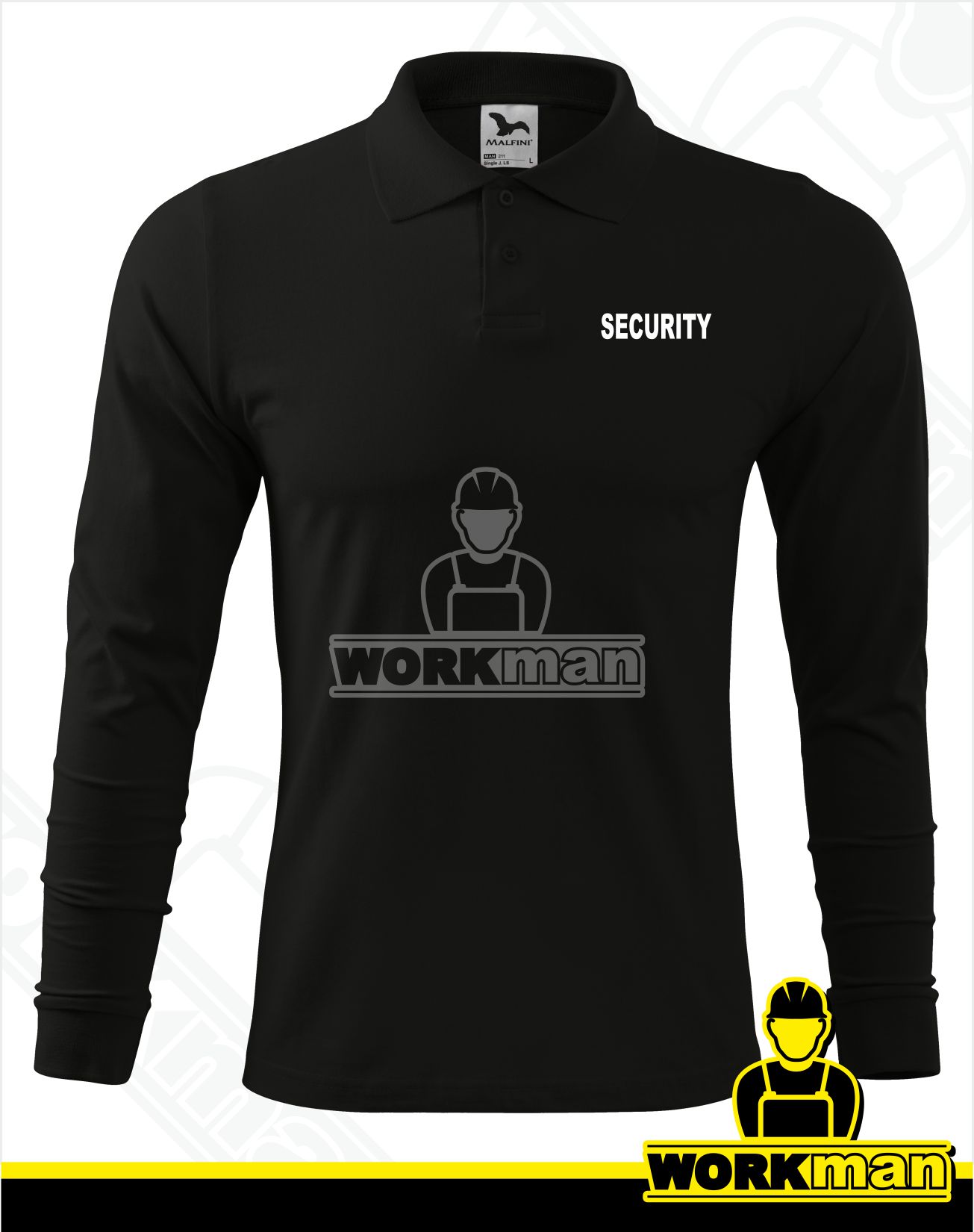 Polokošeľa s dlhým rukávom SECURITY 180g