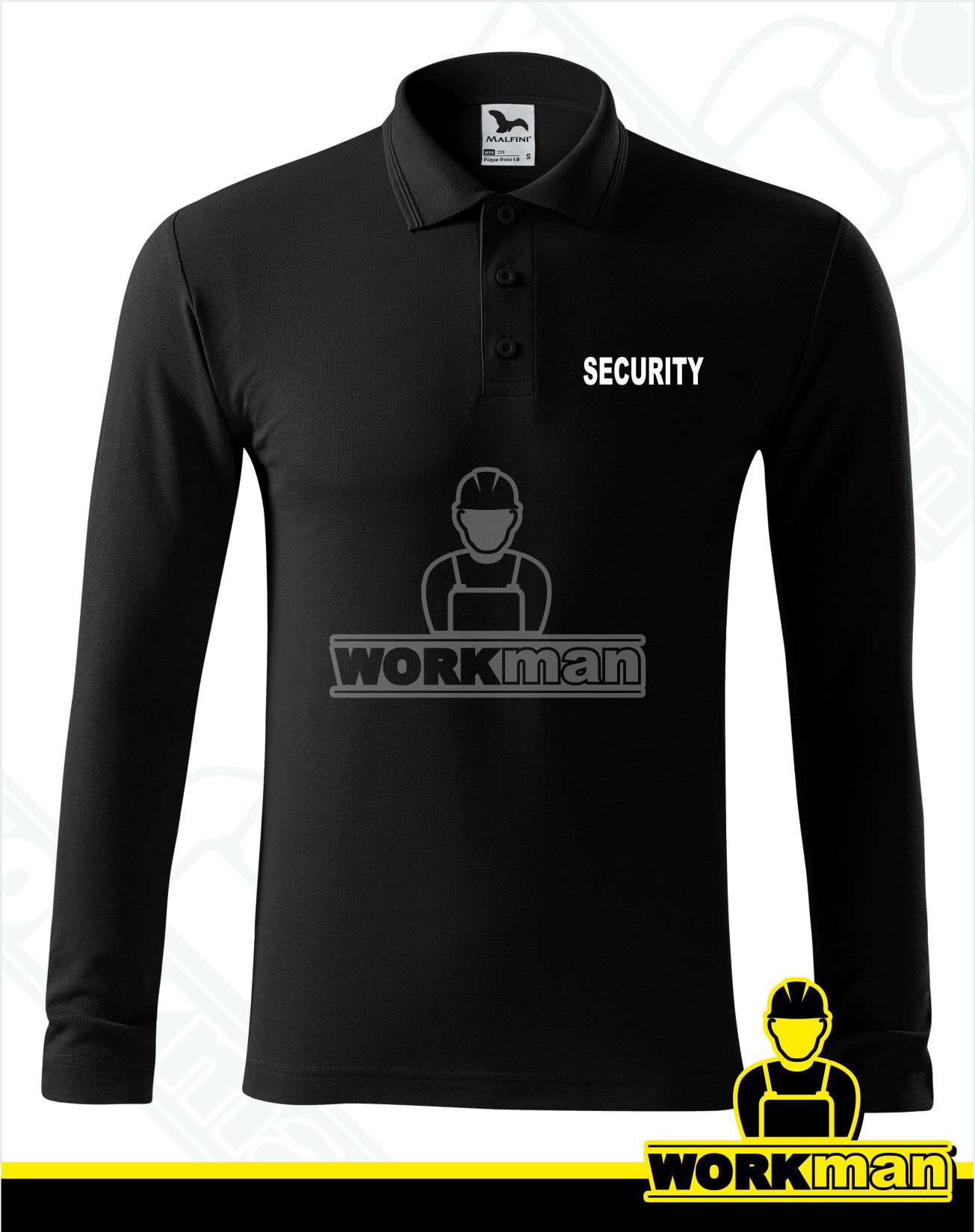 Polokošeľa s dlhým rukávom SECURITY 200g