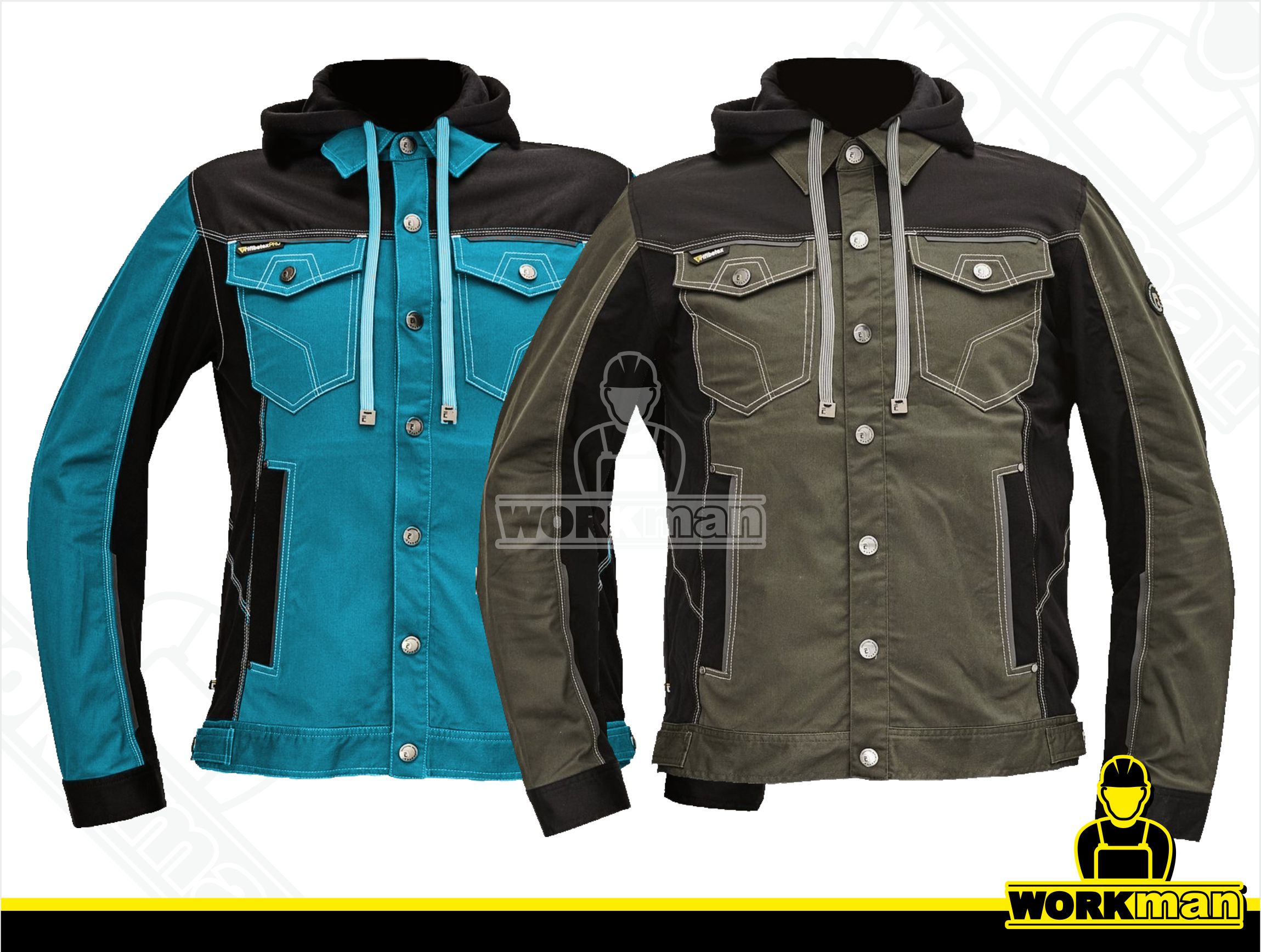 Strečová montérková bunda NEURUM CLASSIC s kapucňou Červa