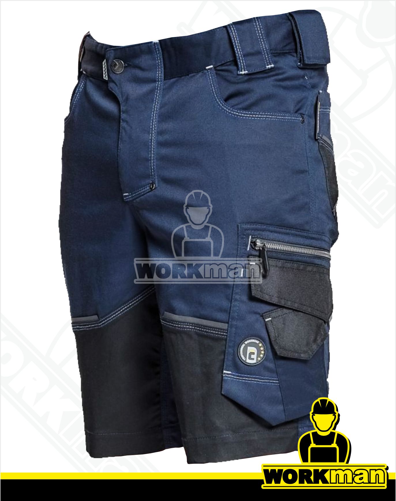 Strečové montérkové šortky NEURUM CLASSIC Červa