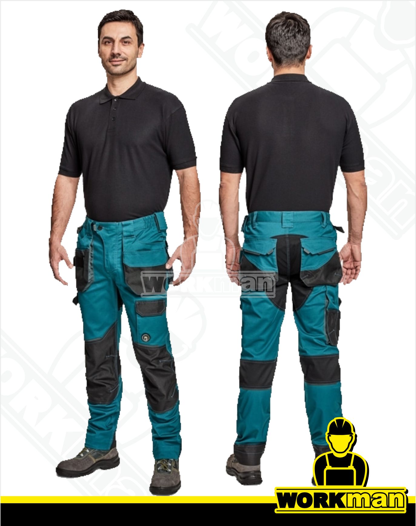 Montérkové nohavice DAYBORO do pása Červa