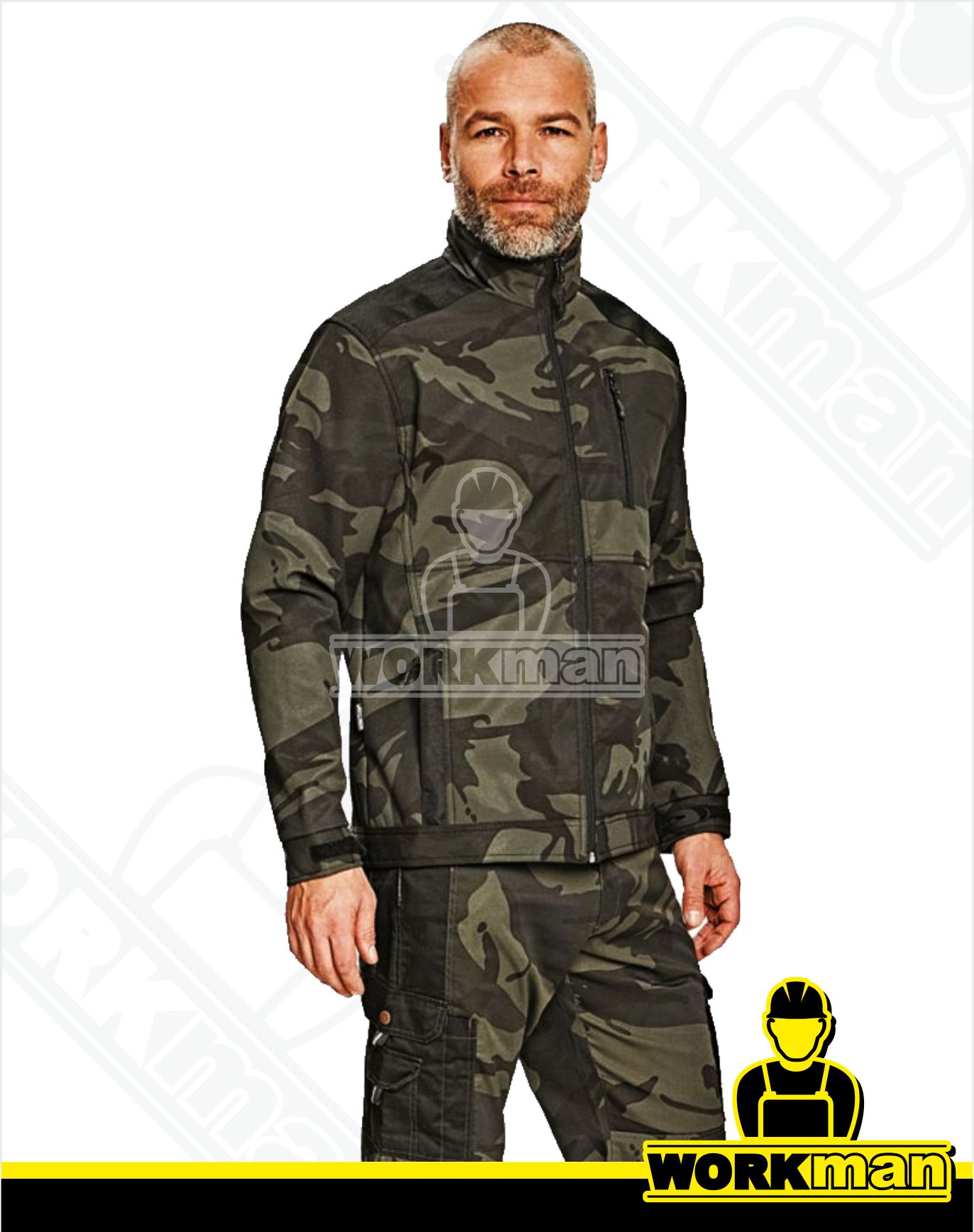 Maskáčová softshellová bunda CRAMBE Crv